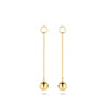 Blush oorbedel bolletje 9082YGO