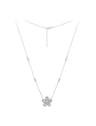 Caron Fine Jewellery witgouden bloem collier met diamant CH264068