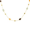 Geelgoud collier met rookkwarts, citrien en amethi 40.19341