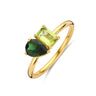 Geelgouden ring toi-et-moi peridot en tourmalijn 40.32068 U552