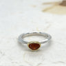 Margoni ring Mandarijn Granaat 750/- met zilver WAG0146 Oranje