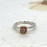 Margoni ring Roze Toermalijn 750/- met zilver WAG0151 Roze