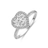 Zilveren entouragering met hartvorm zirconia 13.39440