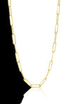 Zinzi Gold collier paperclip schakel ZGC296
