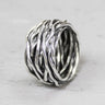 Jeh Jewels ring zilver geoxideerd wikkelring 18799
