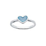 Lilly kindersieraden ring blauw hart 111.0023