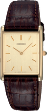 Seiko double bruinleer herenhorloge SFP606P1 Bruin