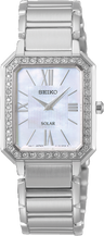 Seiko stall solar dameshorloge SUP427P1 Zilverkleurig