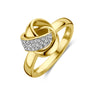 Geelgouden knoop ring diamant 40.30360  U795