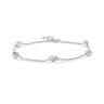 Gisser Jewels armband 3x hartje B1025 Gerhodineerd Zilver