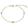 Gisser Jewels armband 3x zirconia B1000 Geel Goud Verguld Zilver