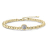 Gisser Jewels armband balletjes cirkel pavé zirc B1046 Geel Goud Verguld Zilver