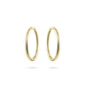 Gisser Jewels oorringen glad 3mm KCL3 Geel Goud Verguld Zilver
