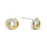 TI SENTO oorknoppen verguld 7784ZY Zilver geel verguld