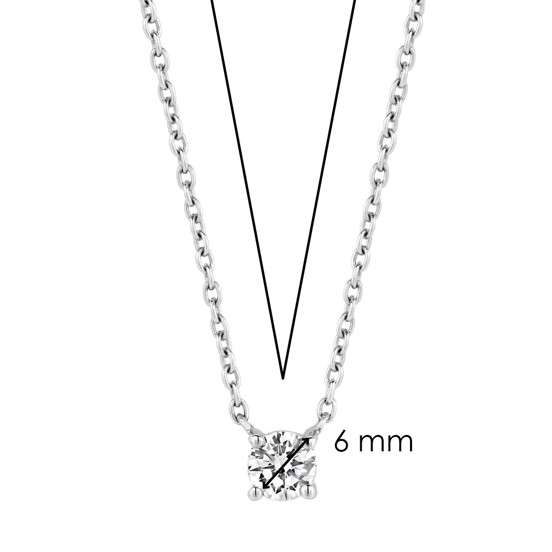 TiSentozilverensolitairecollier3894ZI_42Zilver__4