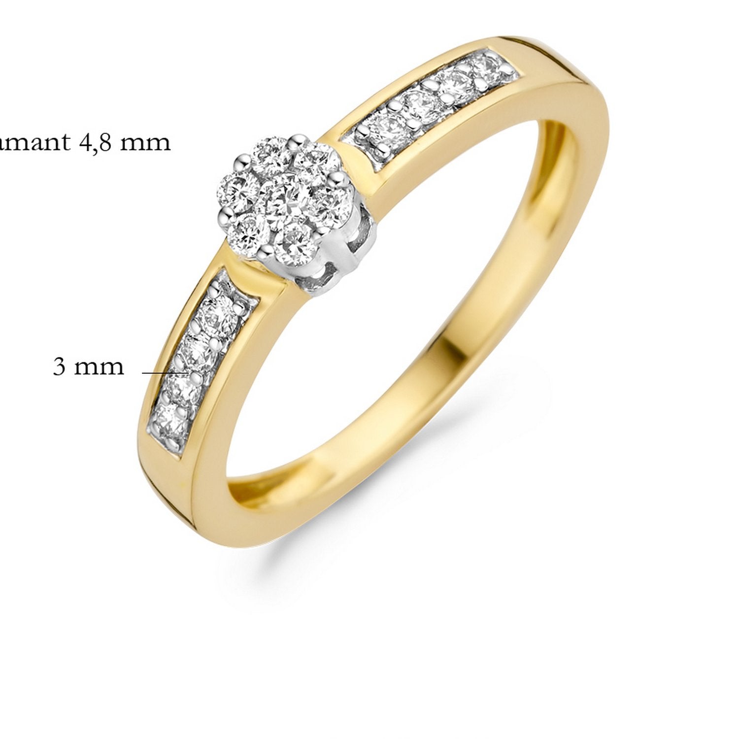 Blush Diamonds ring 1624BDI Geel en Wit Goud