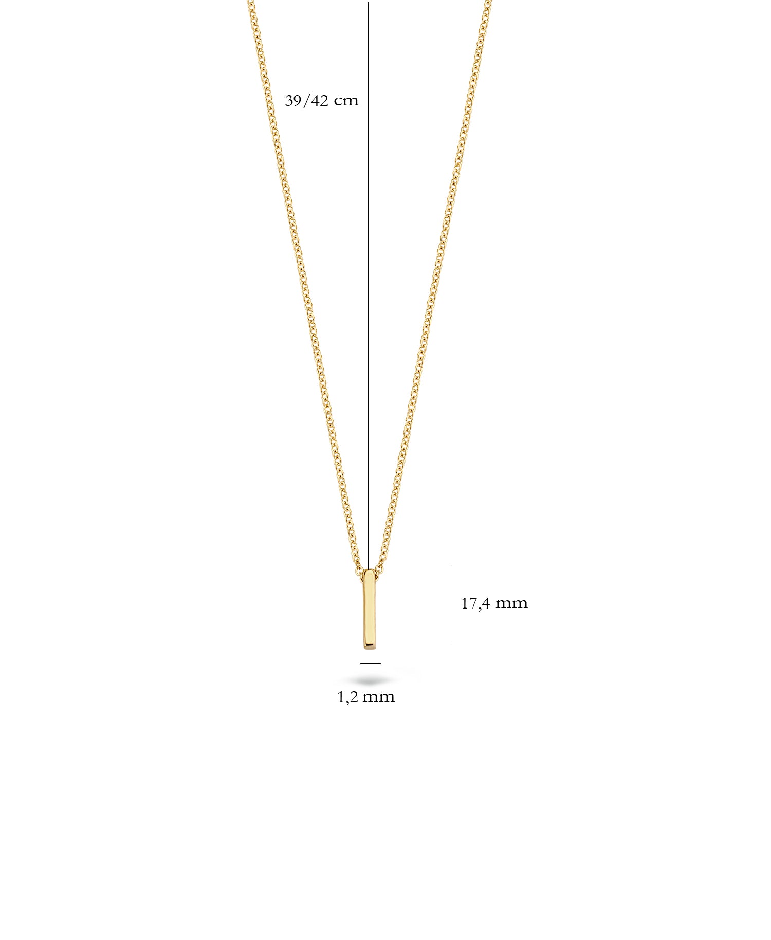 Blush collier  3093YGO geelgoud