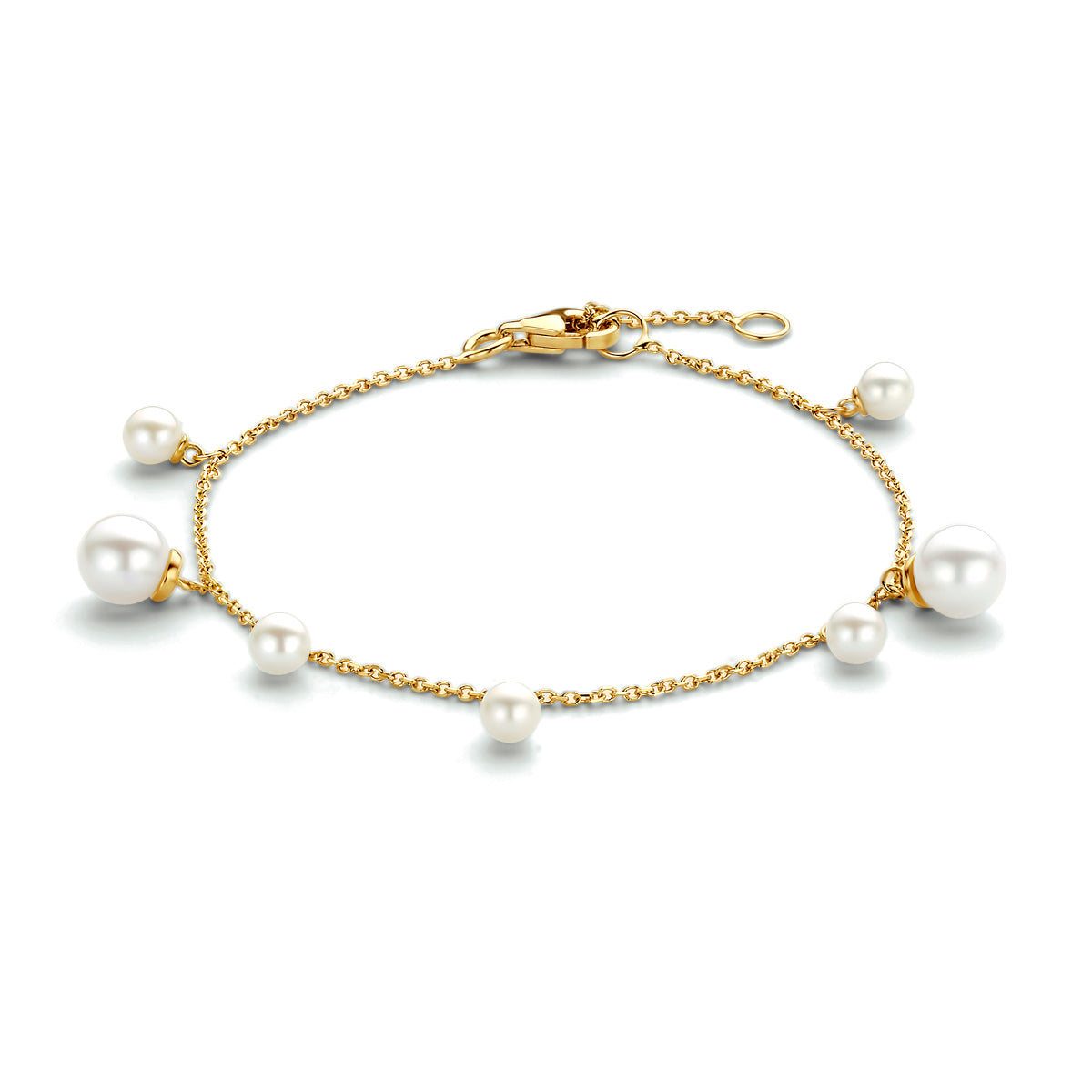 Geelgouden armband met parels 40.23752
