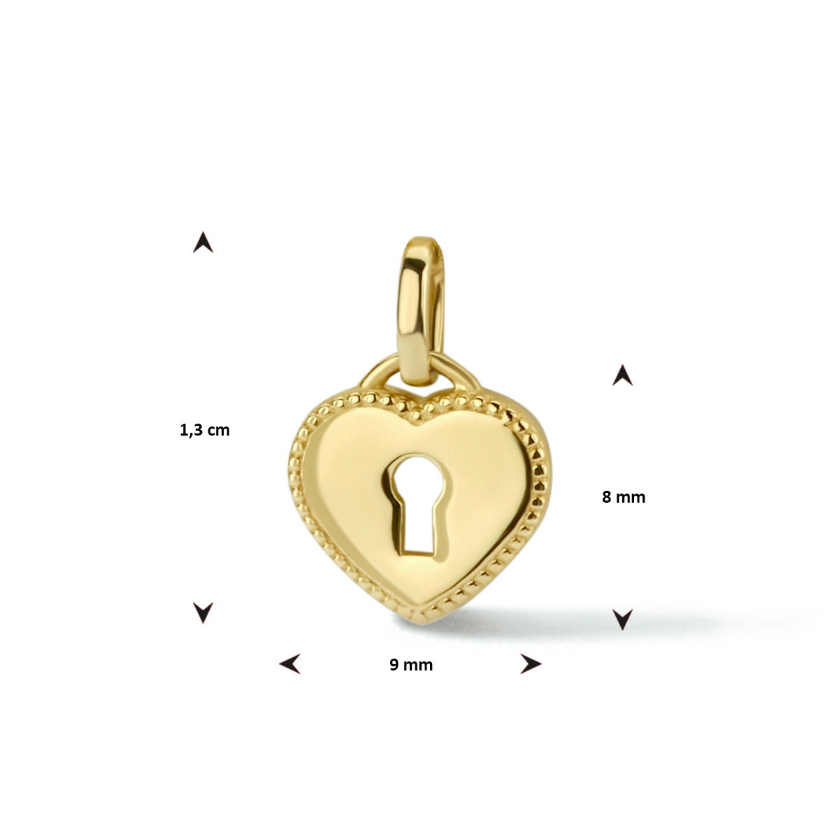 Geelgouden hanger hartvorm slot 40.24245