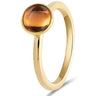 Geelgouden ring met ronde cognackwarts GGE1515