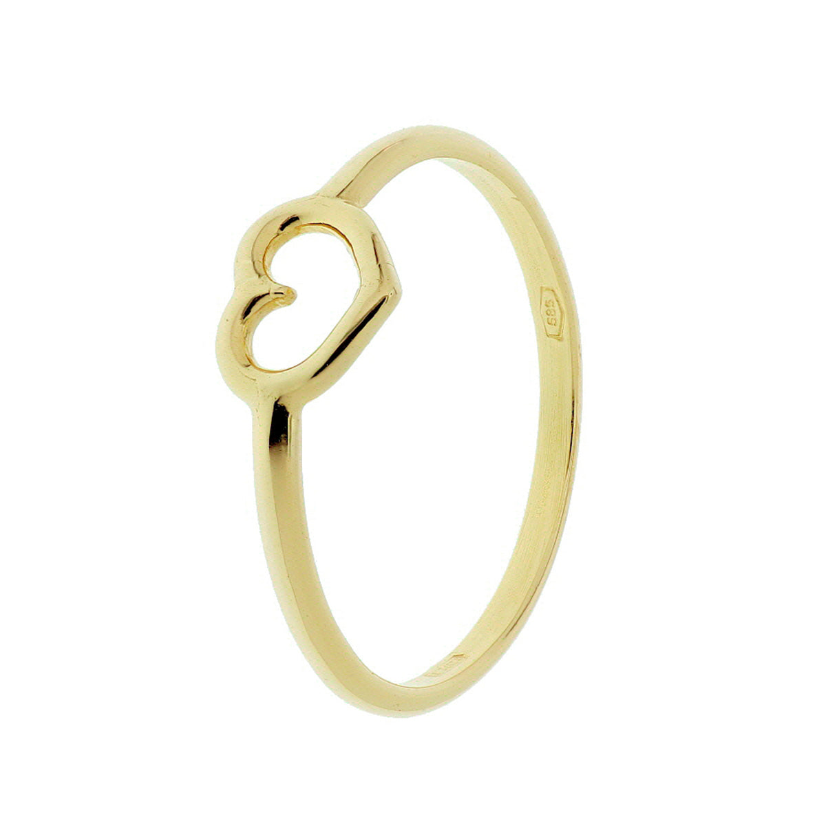 delicaat Literaire kunsten jukbeen Gouden ring met open hartje 40.17920 – Mignon Juwelier & Goudsmeden