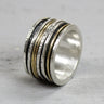 Jeh Jewels ring zilver geoxideerd met losse ringen 19436
