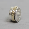 Jeh Jewels ring zilver met goldfilled brede band 19967