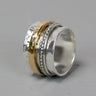 Jeh Jewels ring zilver oxy + goldfilled 20099