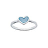 Lilly kindersieraden ring  blauw hart  111.0023