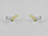 Nol Coopmans zilveren oorknop V vorm met goud AG02889.4