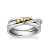 Rabinovich zilveren ring  Golden Bubbles 72403800