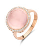 Rosé gouden ring met rozenkwarts en diamant 44.01428