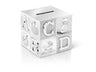 Spaarpot kubus ABC groot glad A6016260