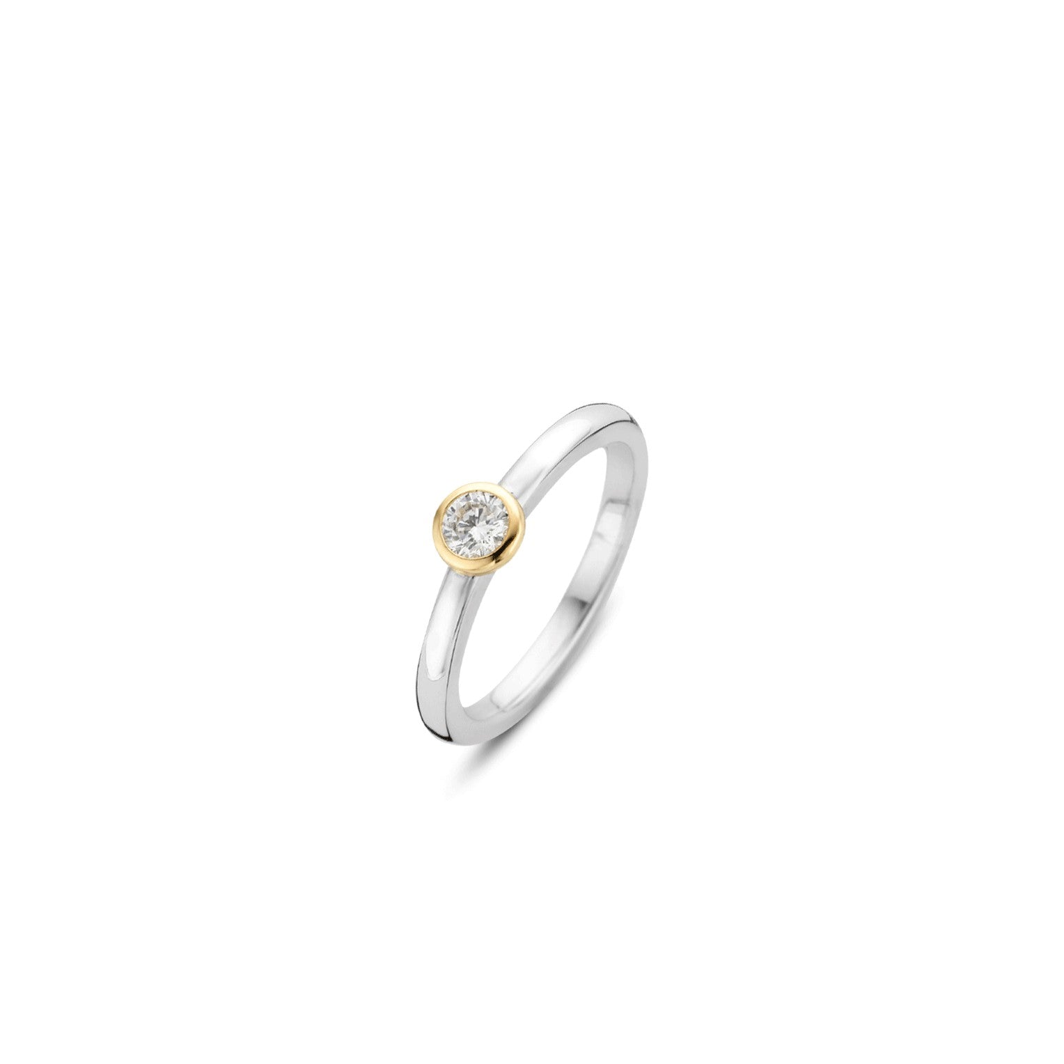 TI SENTO Milano ring 1868ZY Wit met geel verguld