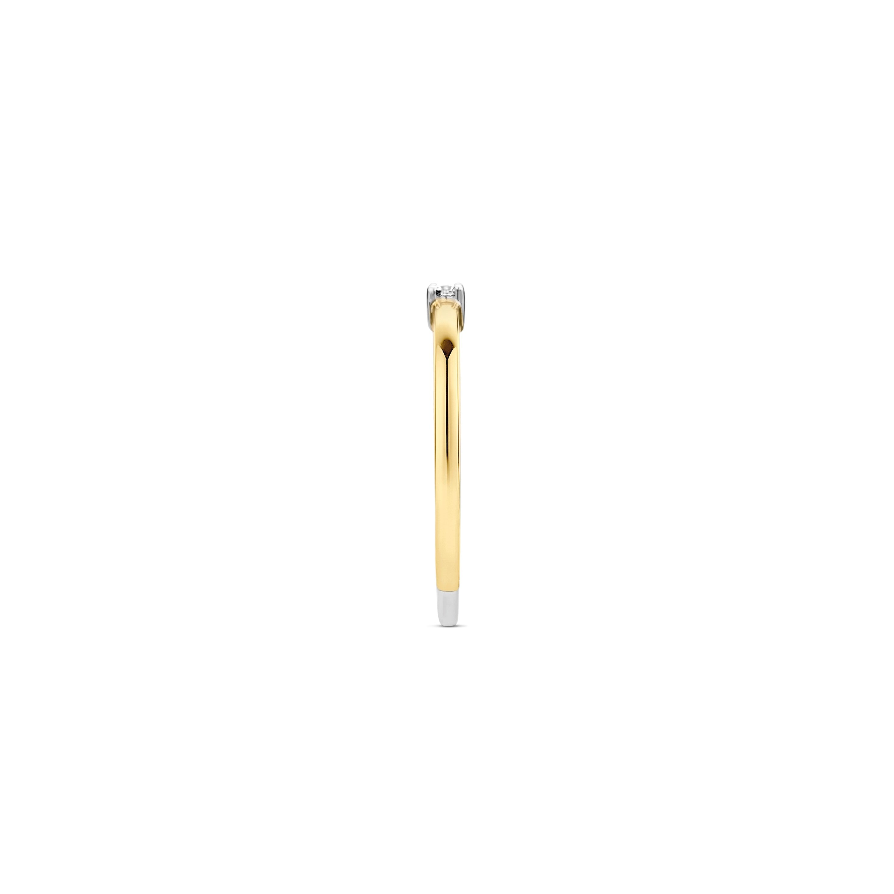Ti Sento Milano ring 12210ZY Wit met geel verguld