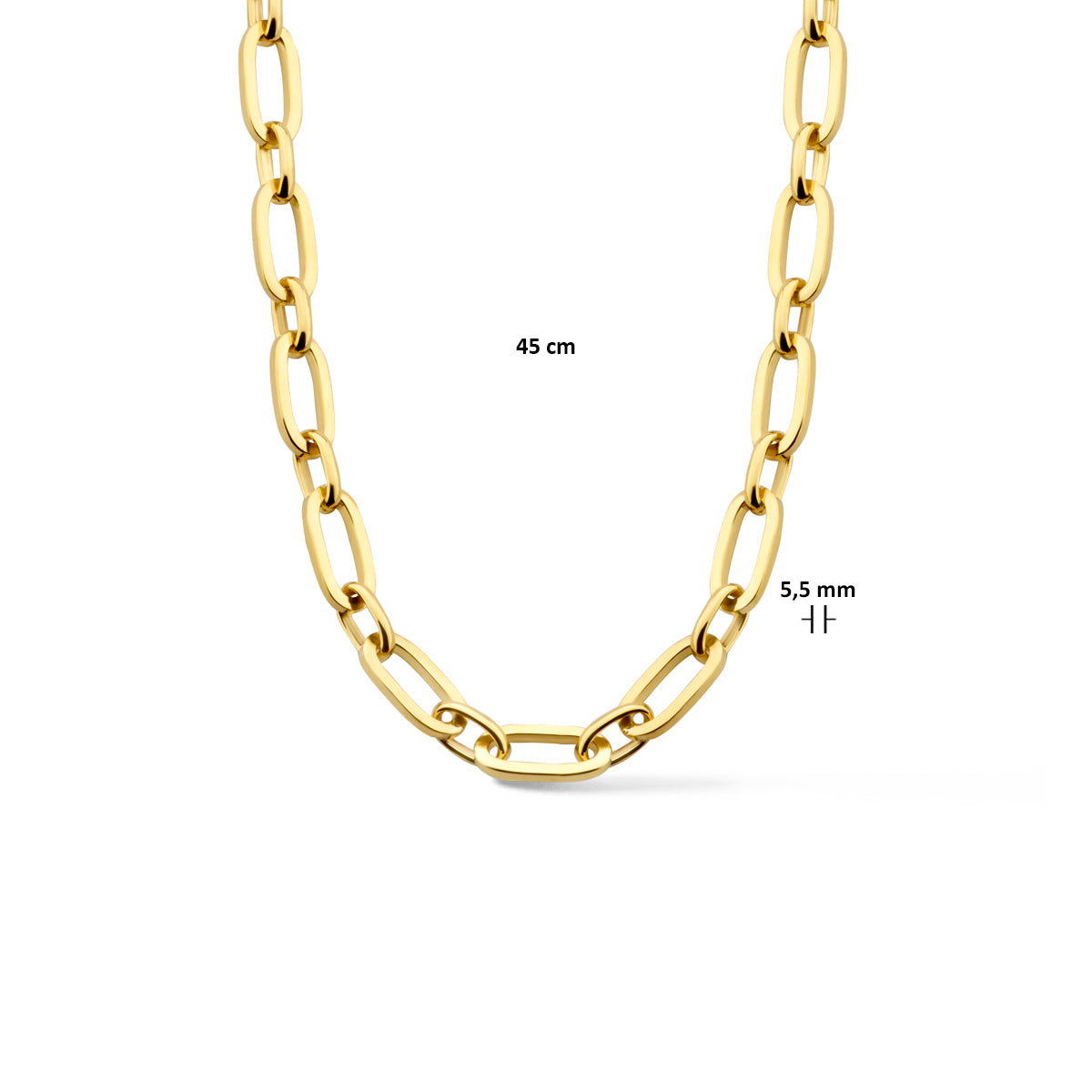 Zilgold anker collier 50.00288