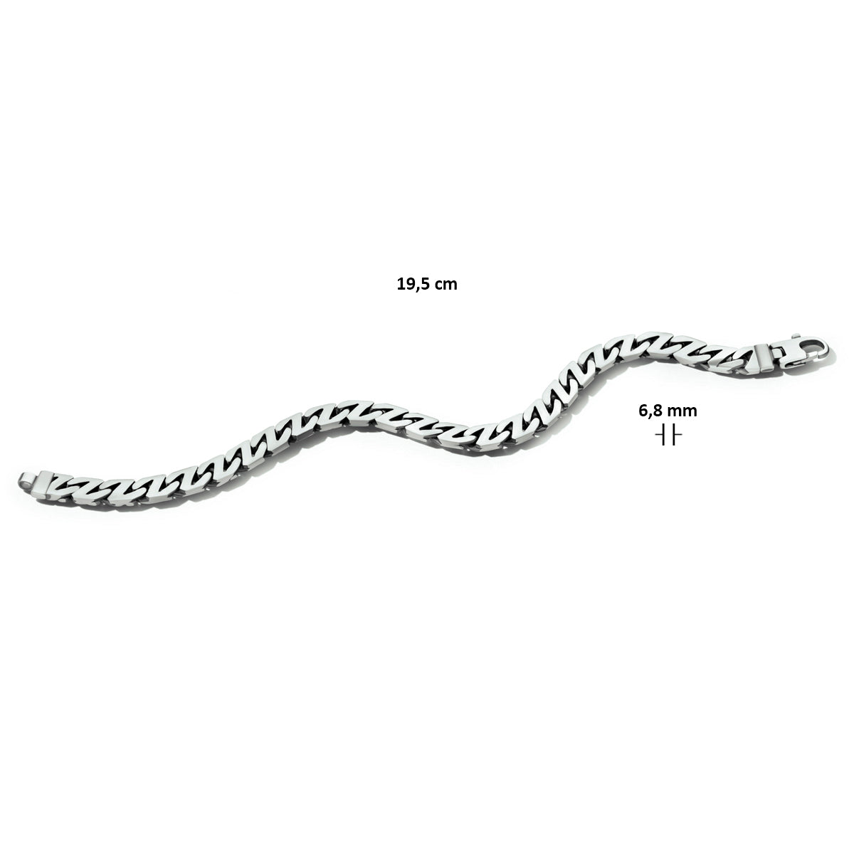 Zilveren geoxideerde armband 11.01747