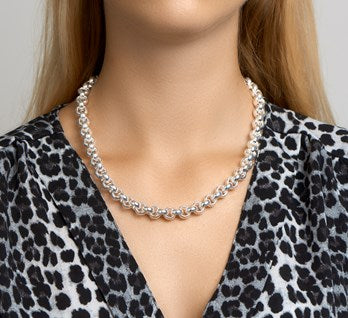 Zilveren jasseron collier 10.04572